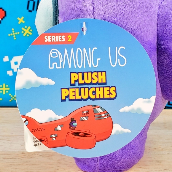 Among Us PURPLE CREWMATE 7" w/ WHITE SAILER HAT 2022 Series 2 Toikido Plush - Picture 9 of 10